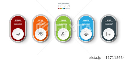 Business concept infographic template with option. 117118684