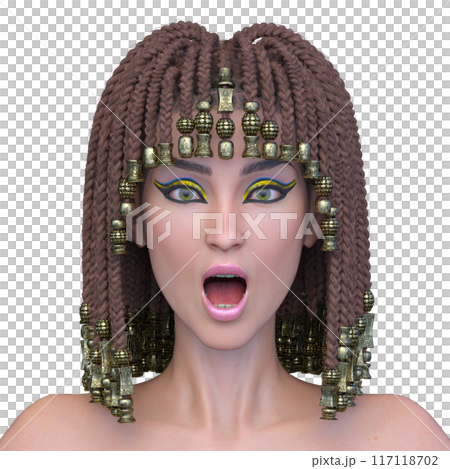 クレオパトラメイクの女性 クレオパトラメイクの女性 117118702