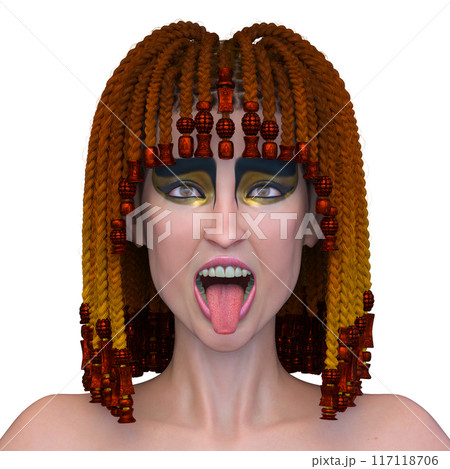 クレオパトラメイクの女性 117118706