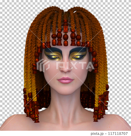 克莉奧佩特拉化妝的女人 117118707