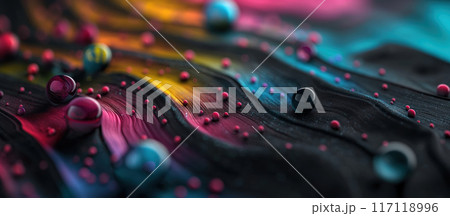 Modern Web Design, Dark Background With Gradient Of Colors In The Foreground 117118996