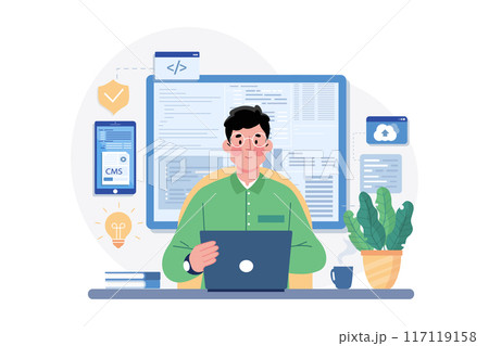 Man Coder Development Programming Computer 117119158