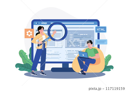 Developers troubleshooting issues with a crashed website of the company Developers troubleshooting issues with a crashed website of the company 117119159