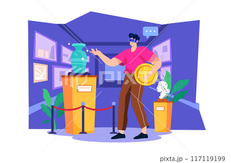 Virtual Reality Illustration concept on white background 117119199