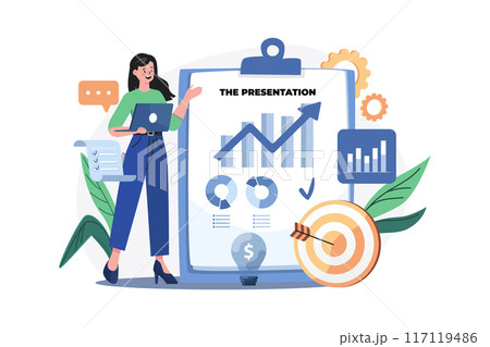 Strategic Planning Illustration concept. A flat illustration isolated on white background Strategic Planning Illustration concept. A flat illustration isolated on white background 117119486