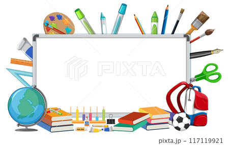 Back to School Supplies Frame 117119921
