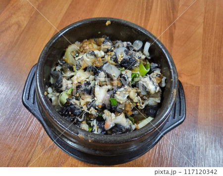 freshwater snail soybean paste korea food 117120342