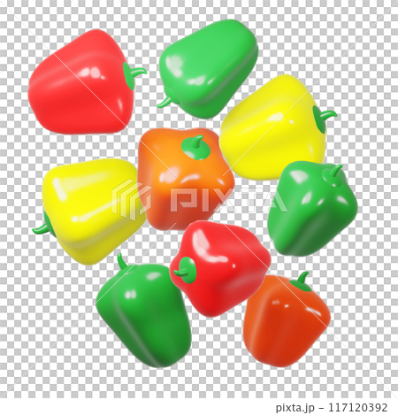 Green peppers and paprika 117120392
