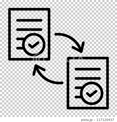 情報が循環し活用されていることを表すアイコン。 情報が循環し活用されていることを表すアイコン。 117120437