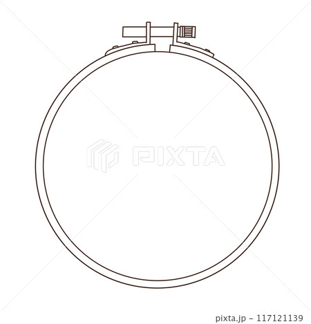 刺繍枠のシンプルなイラスト 117121139