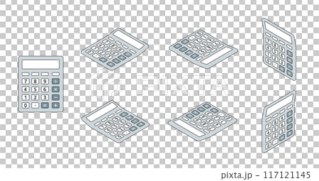 用線條等角投影繪製的計算器圖示集 117121145