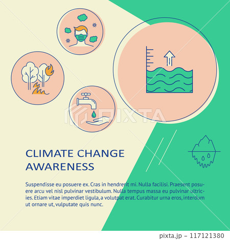 Climate change awareness banner template Climate change awareness banner template 117121380