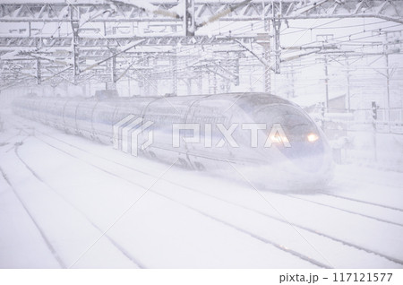 吹雪の中を走る新幹線500系W2編成 吹雪の中を走る新幹線500系W2編成 117121577