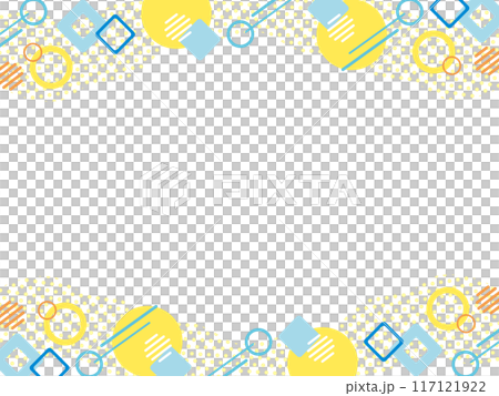 幾何学模様の爽やかな上下フレーム背景 サイズ比率4:3 幾何学模様の爽やかな上下フレーム背景 サイズ比率4:3 117121922