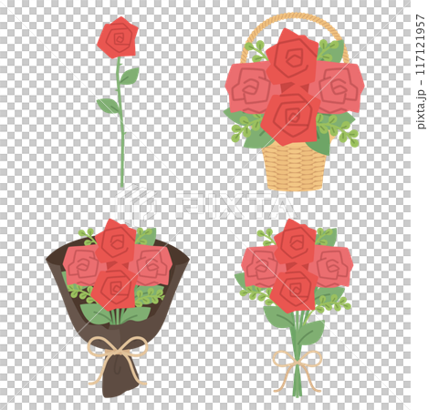 Red rose bouquet set Red rose bouquet set 117121957