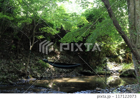 川の上でハンモック 117122073