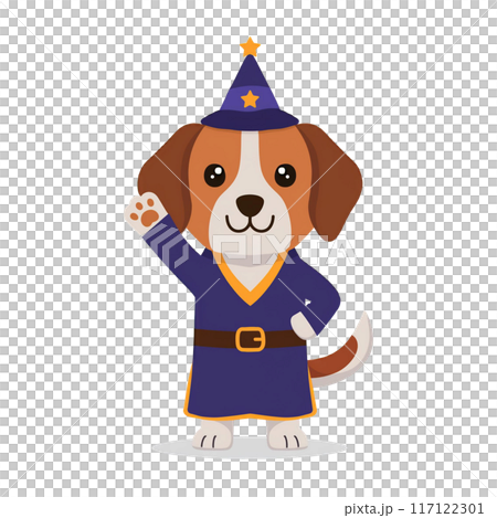 Beagle 2 greeting in wizard cosplay / flyer and poster material 117122301