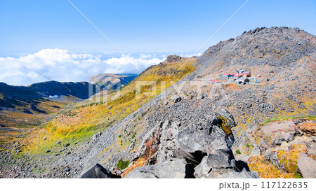 秋の鳥海山登山:外輪山から新山・千蛇谷の眺め 秋の鳥海山登山:外輪山から新山・千蛇谷の眺め 117122635