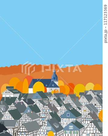 フロイデンベルク freudenberg ドイツ germany 秋風景 フロイデンベルク freudenberg ドイツ germany 秋風景 117123369