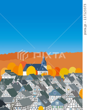 フロイデンベルク　freudenberg　ドイツ　germany　秋風景 117123373
