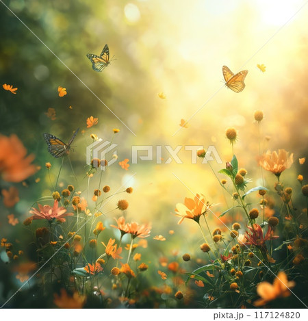 Abstract spring green grass on meadow background. Abstract spring green grass on meadow background. 117124820
