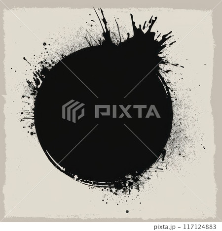 Black ink blots on a white background. Black ink blots on a white background. 117124883