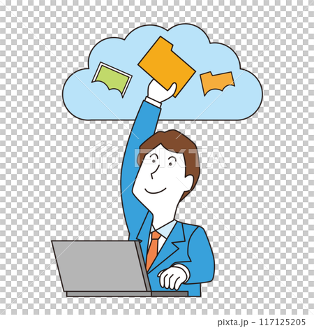 一個人從雲端儲存提取數據 一個人從雲端儲存提取數據 117125205