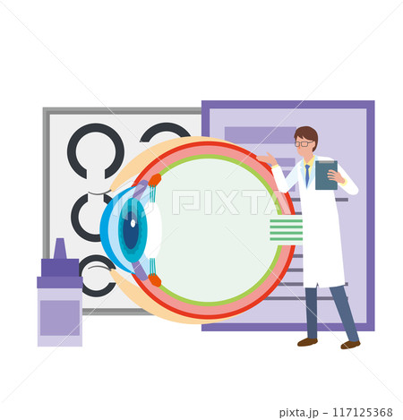 眼科医のイメージイラスト 117125368