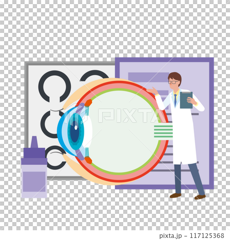 眼科医のイメージイラスト 117125368