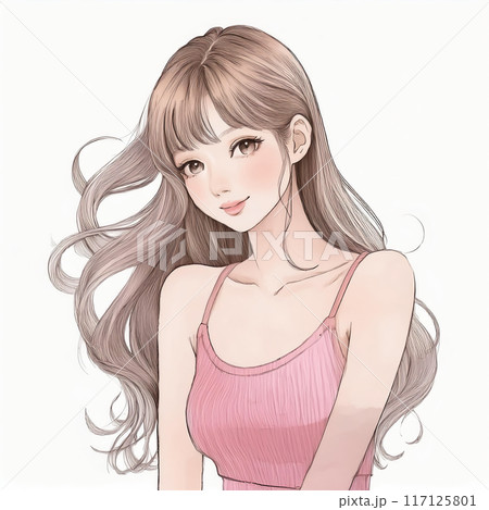 女の人の絵 女性・女の子のイラスト素材 のイラスト素材 [117125801] - PIXTA