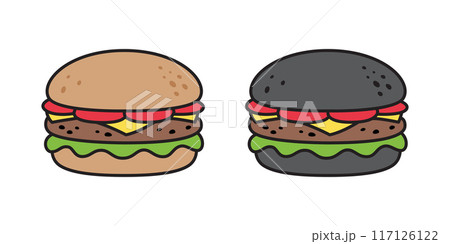hamburger vector fast food icon charcoal logo cartoon character illustration symbol clip art isolated hamburger vector fast food icon charcoal logo cartoon character illustration symbol clip art isolated 117126122