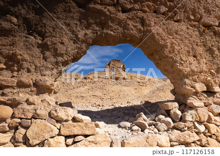 Ait Benhaddou is a historic ksar along the former caravan route between the Sahara and Marrakesh in Morocco 117126158