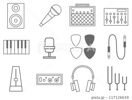 音楽機材イラストセット 音楽機材イラストセット 117126639