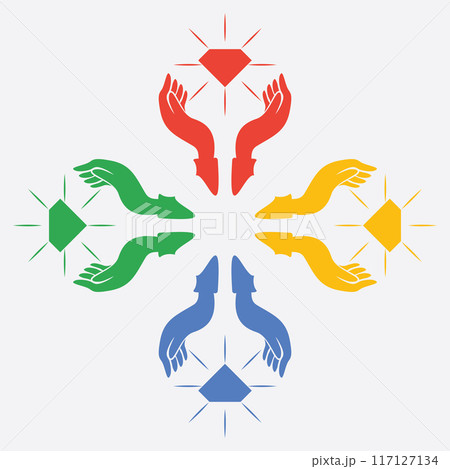 hand drawn community logo 117127134
