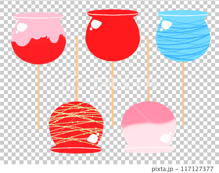 Various candy apple ingredients Various candy apple ingredients 117127377