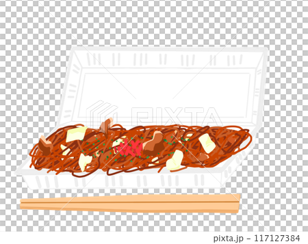 お祭り用の焼きそばの素材 117127384