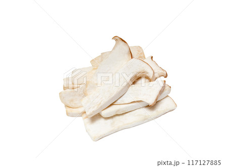 葉酸たっぷり、カットエリンギ【白背景・切り抜き】 117127885