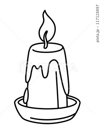 Magic candle illustration. Witchcraft alchemy mystery element. Magic candle illustration. Witchcraft alchemy mystery element. 117128897