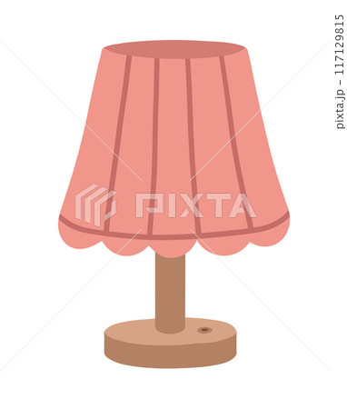 Vector illustration of desk lamp with lampshade Vector illustration of desk lamp with lampshade 117129815