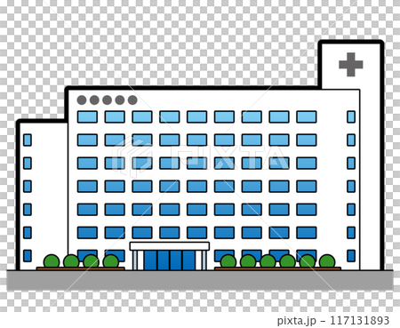 Hospital illustration front 117131893