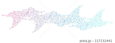 Abstract background with technology circuit board texture. Modern electronic motherboard texture. Engineering and communication concept for header, web banner, website, presentation. 117132441