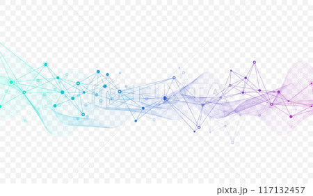 Global network connection banner design template. Header social network communication in the global business concept. Big data visualization. Internet technology 117132457