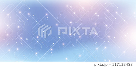 Technology abstract background. Modern electronic motherboard texture. Engineering and communication concept for header, web banner, website, presentation. 117132458