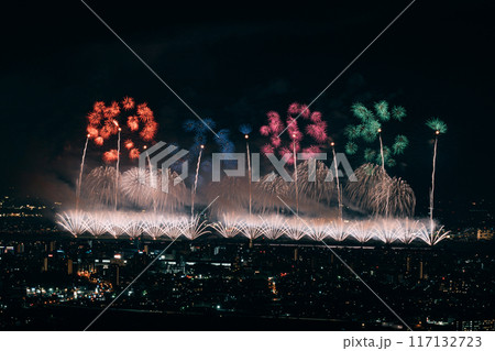 夜空に舞う打ち上げ花火 夜空に舞う打ち上げ花火 117132723