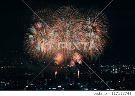 夜空に舞う打ち上げ花火 117132741
