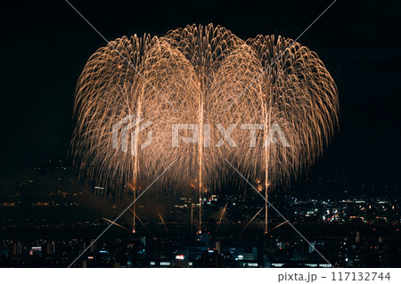 夜空に舞う打ち上げ花火 117132744