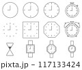 時計シンプルアイコンセット 117133424
