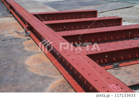 建設現場 鋼製山留材 建設現場 鋼製山留材 117133633