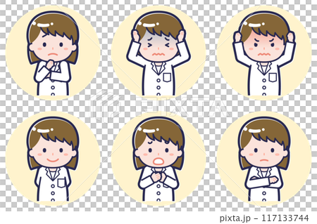 Female pharmacist pose set_05 117133744