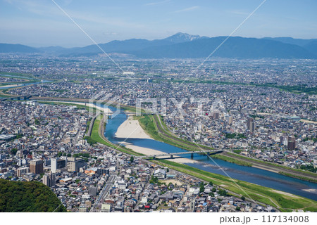 「岐阜城」天守閣展望台から望む大パノラマ 117134008